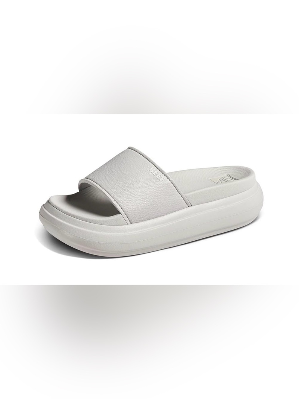 Reef cushion Bondi bay platform sandals size 8 light gray EUC